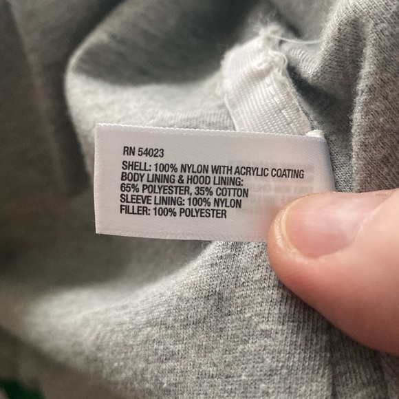 babyGap Green Hooded Windbreaker W/Front Pockets. Gray Jersey Knit Lining. Sz.3Y - Picture 11 of 11